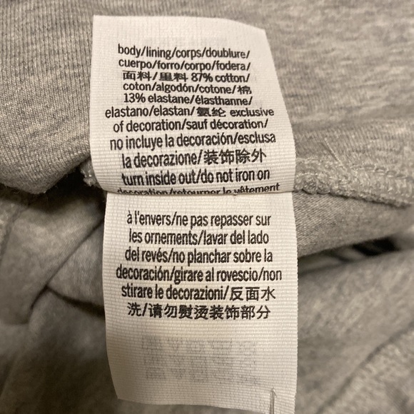 NWT Pink Cotton High Waist Full Length Legging - Heather Charcoal/Azure Sky Strp - Picture 13 of 14